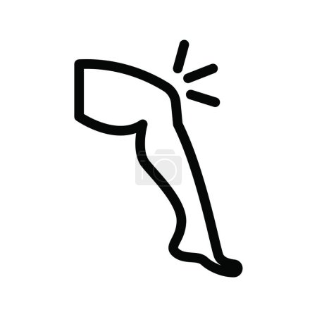 Téléchargez les illustrations : "douleur au genou ", illustration vectorielle simple - en licence libre de droit