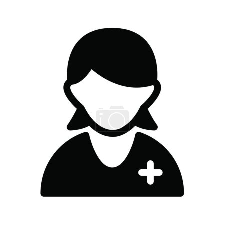 Ilustración de "enfermera ", ilustración vectorial simple - Imagen libre de derechos