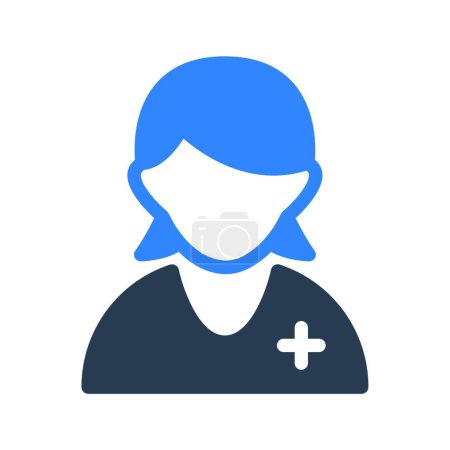 Téléchargez les illustrations : "infirmière ", illustration vectorielle simple - en licence libre de droit