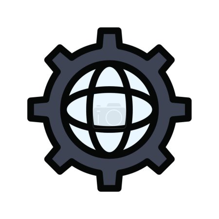 Illustration for Global icon vector illustration - Royalty Free Image