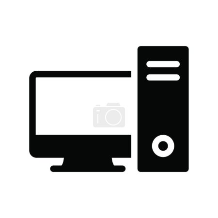 Illustration for PC icon vector illustration - Royalty Free Image