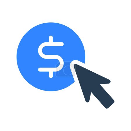 Illustration for Web icon. simple illustration of dollar sign - Royalty Free Image