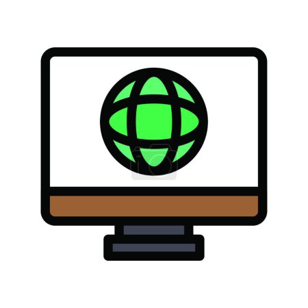 Illustration for "online " icon vector illustration - Royalty Free Image