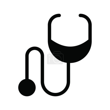Illustration for Stethoscope web icon vector illustration - Royalty Free Image