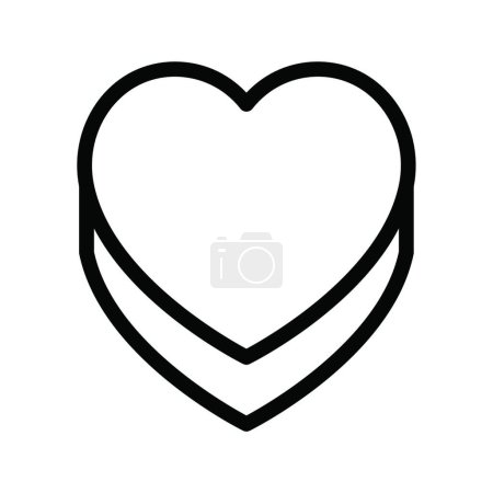 Ilustración de Símbolo de amor. Plantilla de tarjeta de San Valentín. Ilustración cardíaca - Imagen libre de derechos