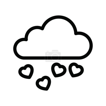 Téléchargez les illustrations : "love cloud "illustration vectorielle icône web - en licence libre de droit
