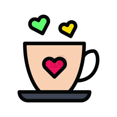 Illustration for Coffee cup icon, web simple illustration - Royalty Free Image