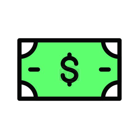Illustration for Cash  icon vector illustration - Royalty Free Image