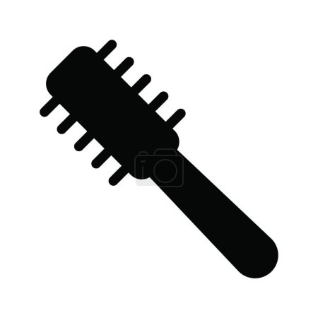 Téléchargez les illustrations : "brosse à cheveux "icône vectoriel illustration - en licence libre de droit