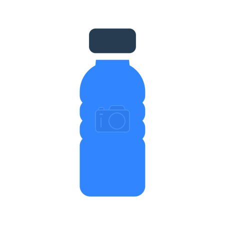 Ilustración de Botella de plástico icono web vector ilustración - Imagen libre de derechos