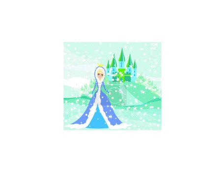 Téléchargez les illustrations : "belle princesse d'hiver "illustration vectorielle - en licence libre de droit
