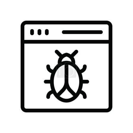 Téléchargez les illustrations : "bug "illustration vectorielle icône web - en licence libre de droit