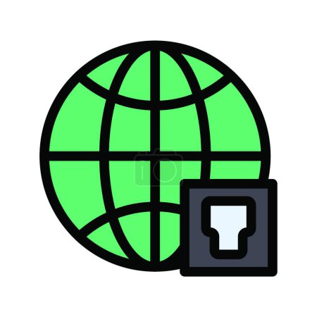 Illustration for Global hub, simple vector illustration - Royalty Free Image