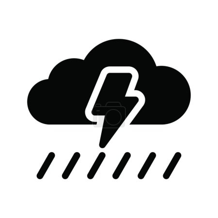 Illustration for Thunderstorm, simple vector illustration - Royalty Free Image