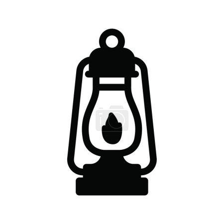 Illustration for Kerosene lamp, simple vector illustration - Royalty Free Image