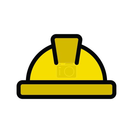 Téléchargez les illustrations : "casque de sécurité "icône vecteur illustration - en licence libre de droit