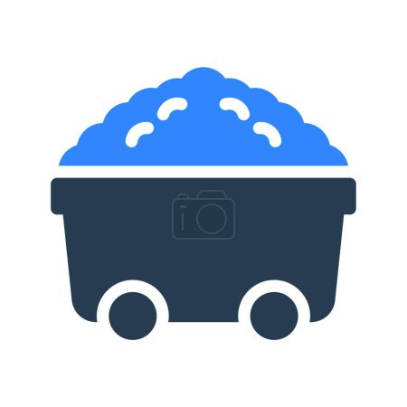 Illustration for Trolley, web simple icon illustration - Royalty Free Image