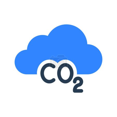 Téléchargez les illustrations : Dioxyde de carbone, illustration vectorielle simple - en licence libre de droit
