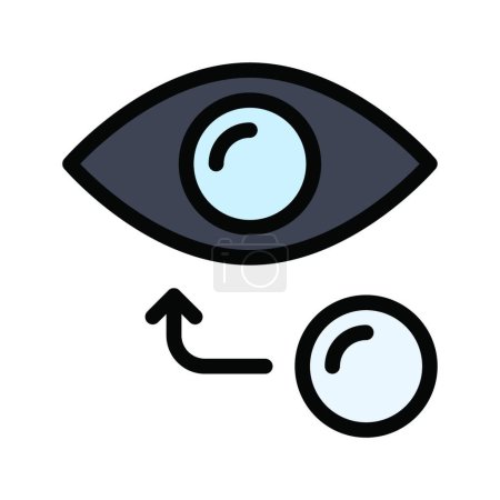 Ilustración de Ojo icono vector ilustración - Imagen libre de derechos