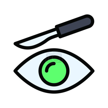 Téléchargez les illustrations : "lentille "illustration vectorielle icône web - en licence libre de droit