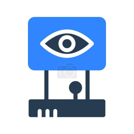 Illustration for Ophthalmology checkup  icon vector illustration - Royalty Free Image