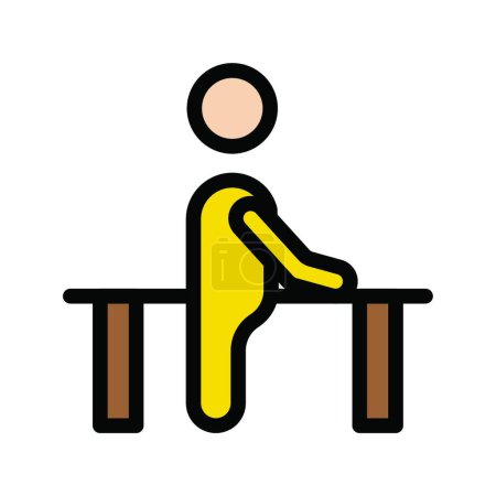 Illustration for Physiotherapy  icon vector illustration - Royalty Free Image