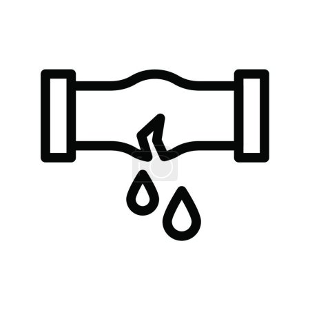 Illustration for Broken faucet, simple vector illustration - Royalty Free Image