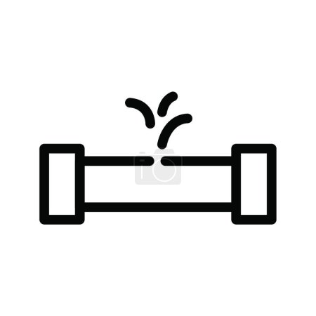 Illustration for Broken pipe icon, vector illustration - Royalty Free Image