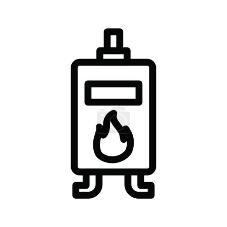Téléchargez les illustrations : Brûleur à gaz, illustration vectorielle simple - en licence libre de droit