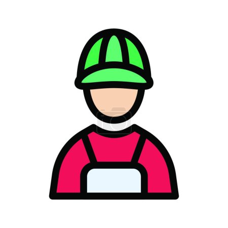 Ilustración de Icono del trabajador, ilustración vectorial - Imagen libre de derechos