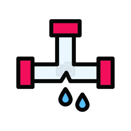 Illustration for "broken pipe  " web icon vector illustration - Royalty Free Image