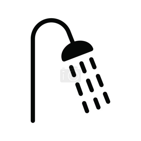 Ilustración de Icono de la ducha vector ilustración - Imagen libre de derechos