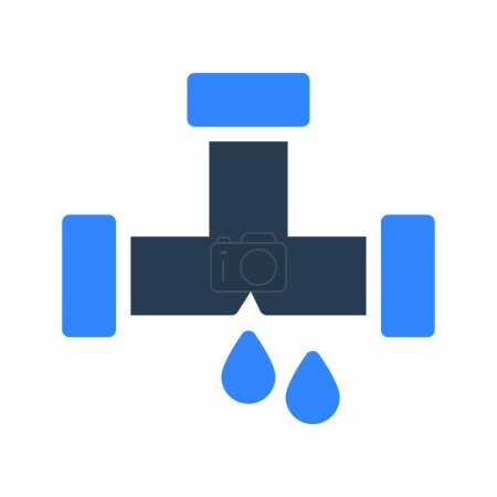 Illustration for Broken tap icon, vector illustration - Royalty Free Image