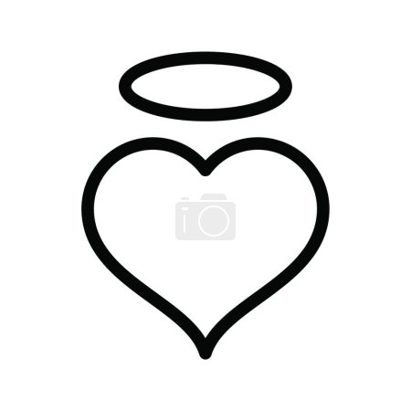 Ilustración de Icono del corazón, ilustración vectorial - Imagen libre de derechos