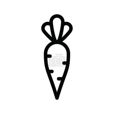 Ilustración de Icono de zanahoria, ilustración simple web - Imagen libre de derechos