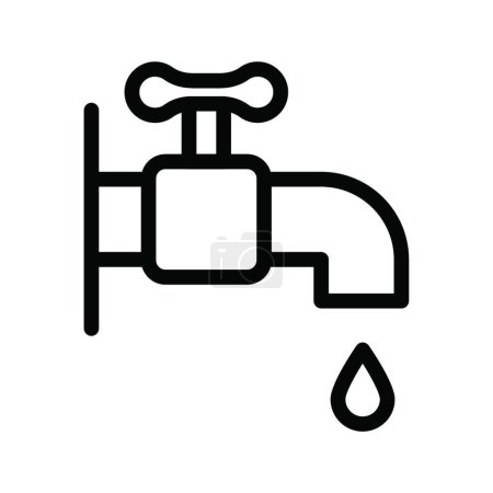 Illustration for Water tap, simple vector illustration - Royalty Free Image