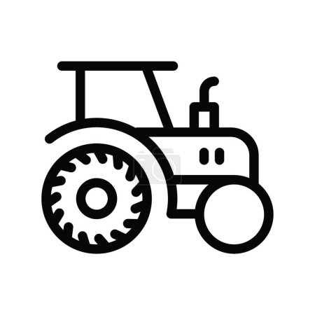 Téléchargez les illustrations : Tracteur, illustration vectorielle simple - en licence libre de droit
