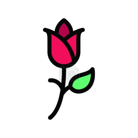 Illustration for Illustration of rose flower. floral concept - Royalty Free Image