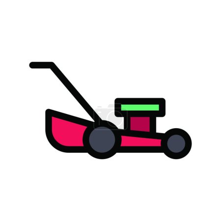 Illustration for "grass mower  "web icon vector illustration - Royalty Free Image