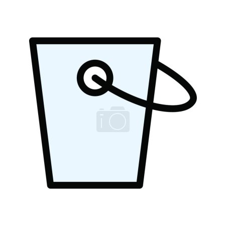Illustration for Water bucket, simple vector illustration - Royalty Free Image