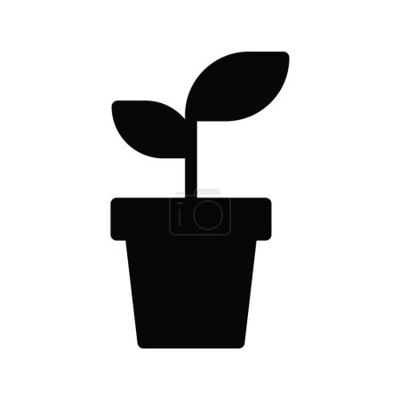 Illustration for Plant  icon vector illustration - Royalty Free Image