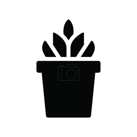 Téléchargez les illustrations : Illustration vectorielle icône végétale - en licence libre de droit