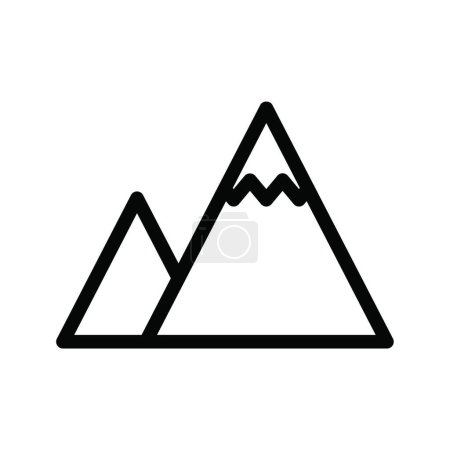 Illustration for Mountains  web icon vector illustration - Royalty Free Image