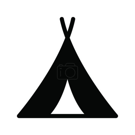 Illustration for Tent  icon vector illustration - Royalty Free Image