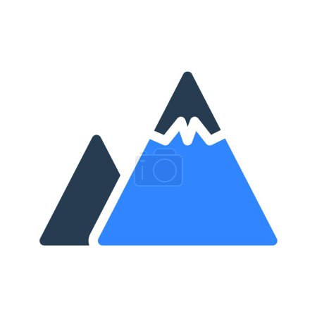 Illustration for Mountains  web icon vector illustration - Royalty Free Image