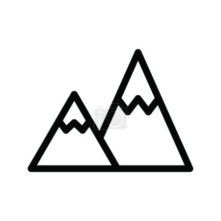 Ilustración de Montaña icono web vector ilustración - Imagen libre de derechos