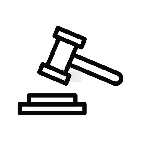 Téléchargez les illustrations : Justice web icône vectoriel illustration - en licence libre de droit