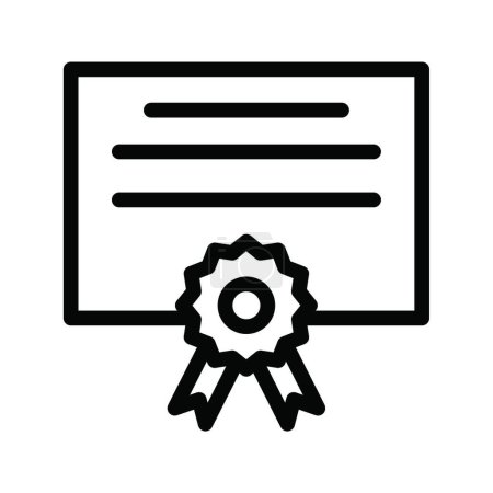 Illustration for Certificate web icon vector illustration - Royalty Free Image