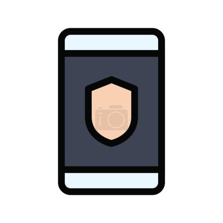 Illustration for Mobile phone icon, vector illustration - Royalty Free Image
