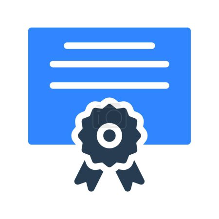Ilustración de Certificado icono web vector ilustración - Imagen libre de derechos